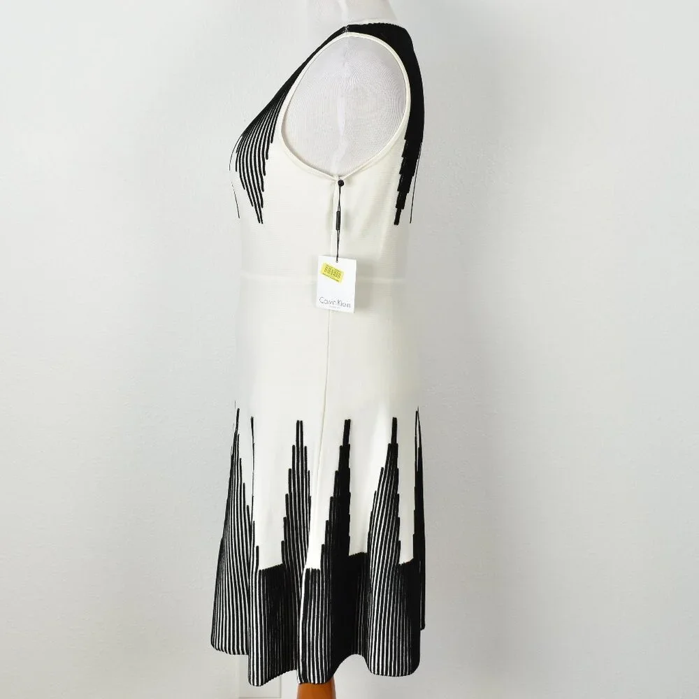 Calvin Klein Fit and Flare Knit Dress NEW - L - Picture 4 of 9